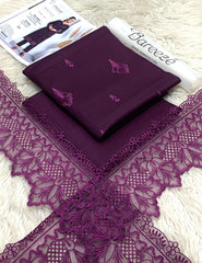 BAREEZA LAWN EMB LAWN 2PC UNSTICHED
