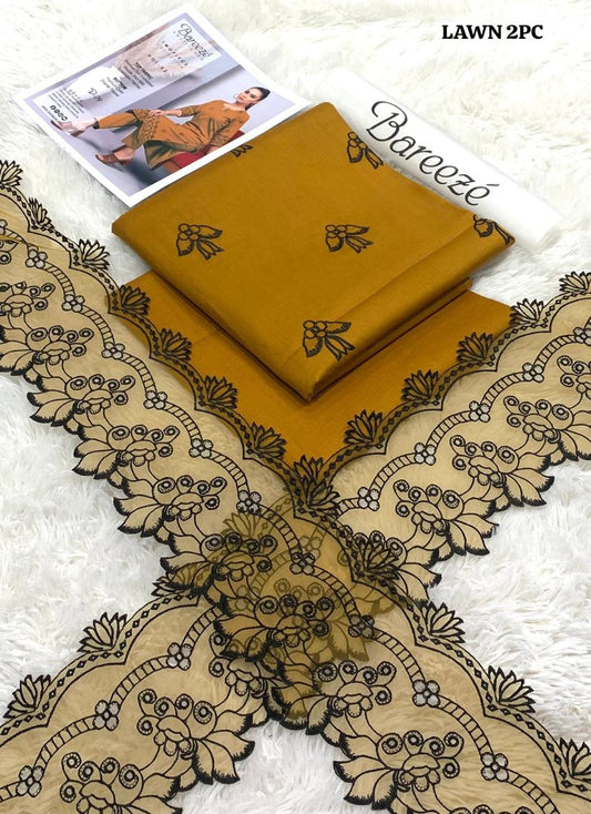 BAREEZA LAWN EMB 2PC UNSTICHED