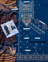 KASERIYA EMB 3PC LAWN UNSTICHED