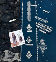 EMBERIODERY LAWN 3PC UNSTICHED