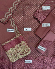 AZURE Chiffon Luxury 3Pc Un-Stitch