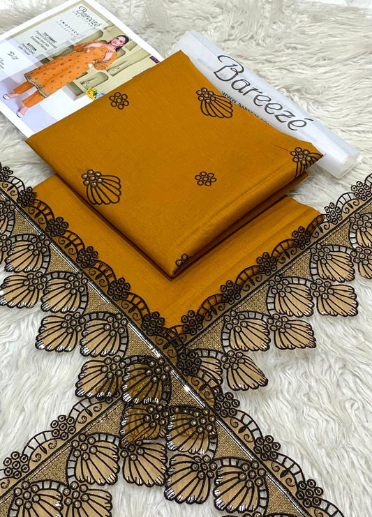 BAREEZA LAWN EMB 2PC UNSTICHED