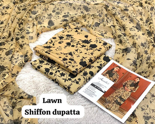 LAWN SHAFOON DUPPATA 3PC