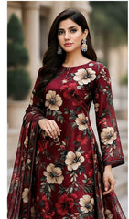 BAROUQE LAWN 3PC UNSTICHED