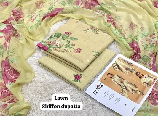 LAWN SHAFOON DUPPATA 3PC