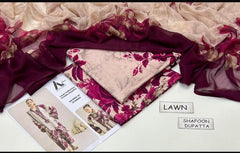 LAWN SHAFOON DUPPATA 3PC