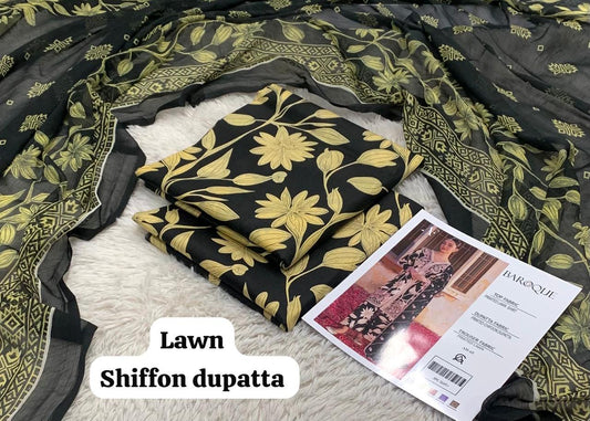 LAWN SHAFOON DUPPATA 3PC