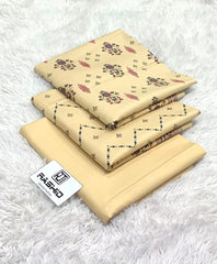 PRINTED DHANK 3PC UNSTICHED