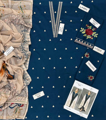 EMBEROIDERY LAWN 3PC UNSTICHED