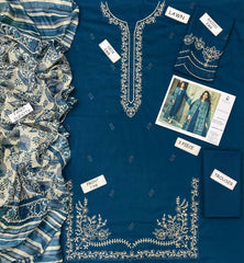 EMBEROIDERY LAWN 3PC UNSTICHED