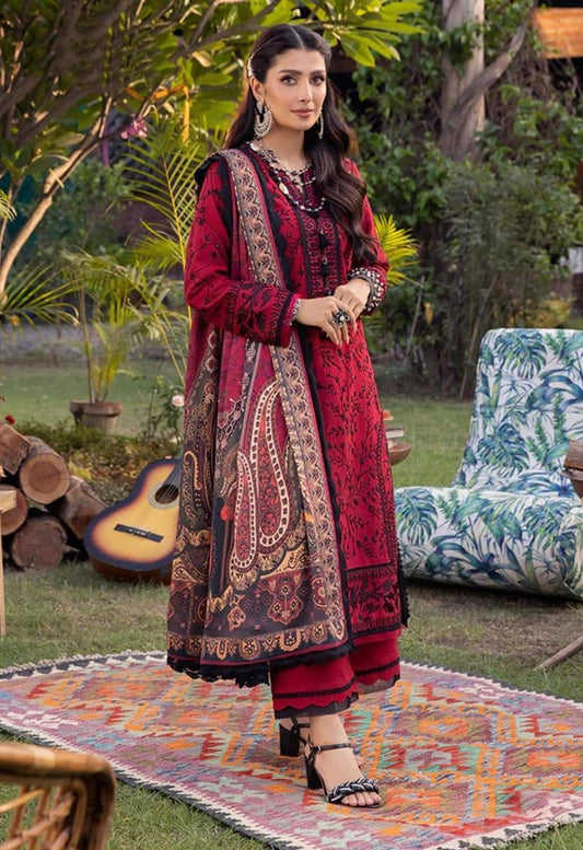 ASIM JOFA EMB LAWN 3PC UNSTICHED