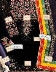 Chiffon Velvet 3Pc Suit Jazmin velvet luxury wedding Collection