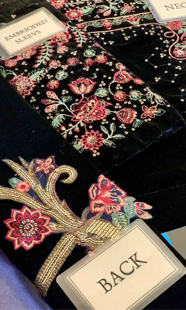 Chiffon Velvet 3Pc Suit Jazmin velvet luxury wedding Collection