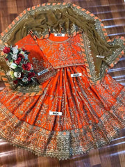 Asim Jofa Chiffon Frock With satin Silk Trouser