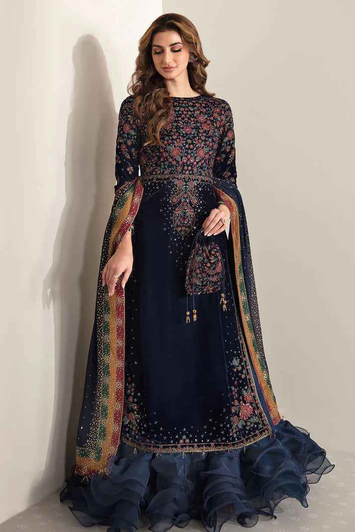 Chiffon Velvet 3Pc Suit Jazmin velvet luxury wedding Collection