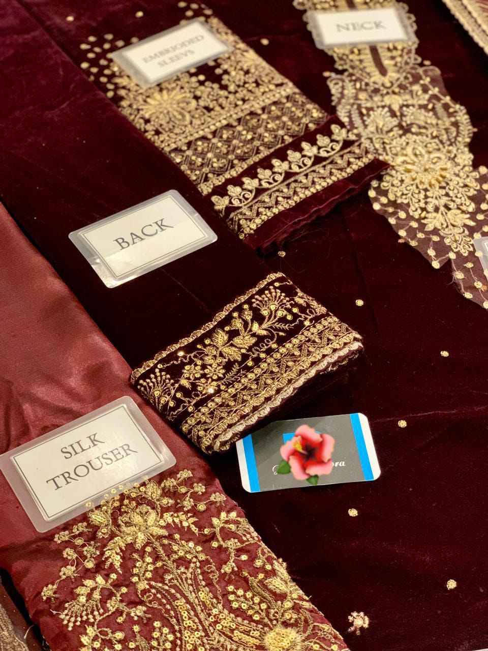 Embroidered Pure Velvet Suit 3 Pc