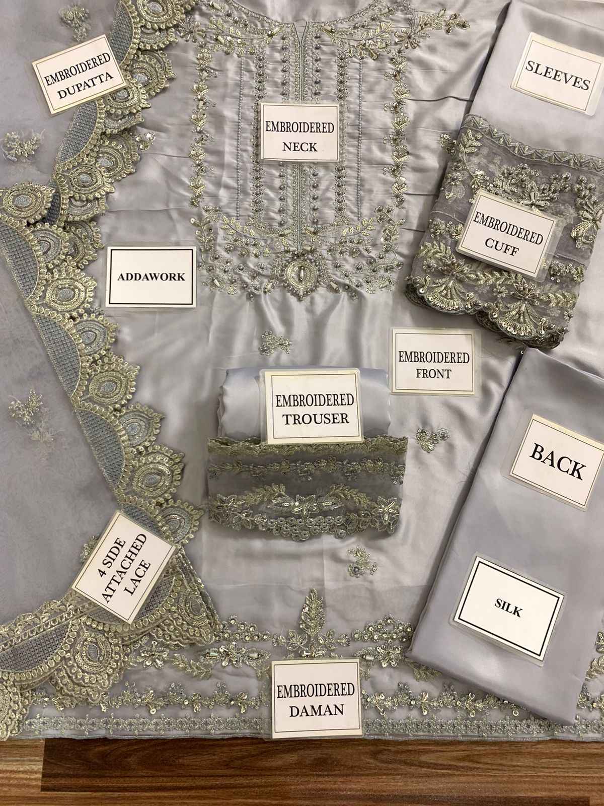 MUSHQ BRAND LUXURY Weeding Collection Embroidered Suit