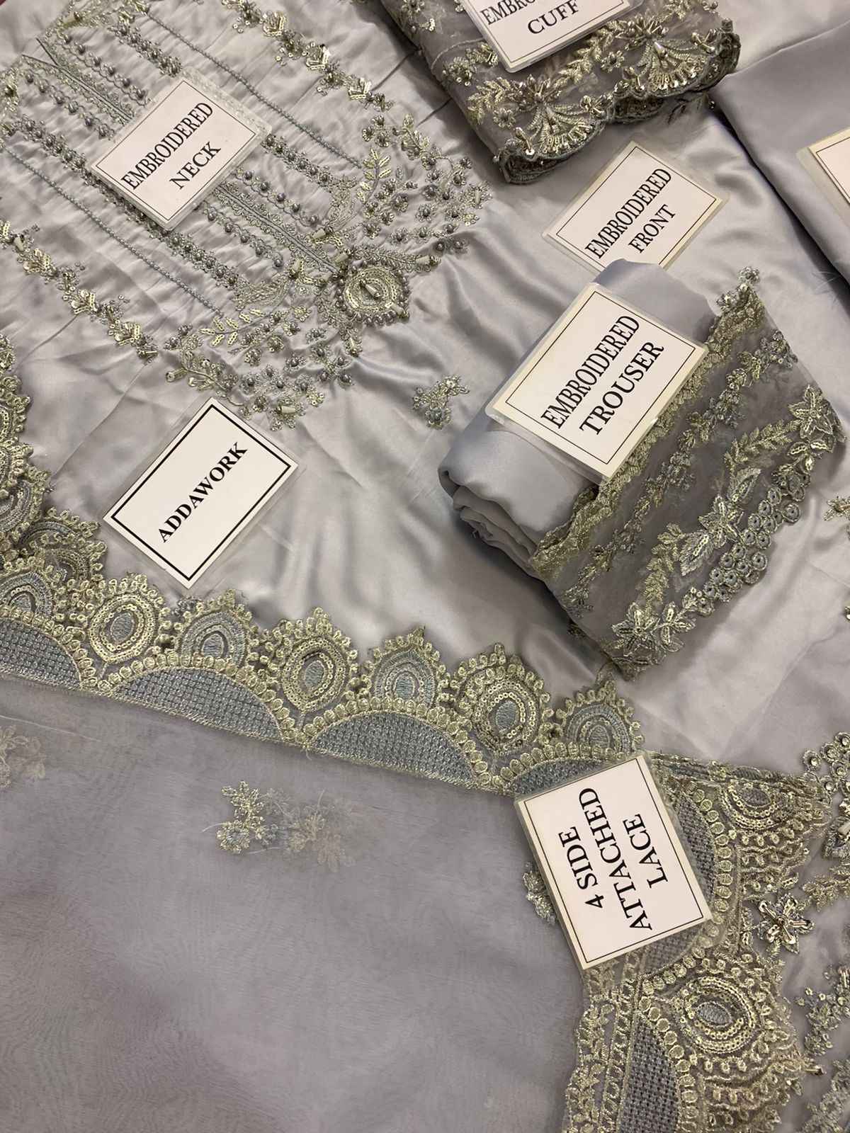 MUSHQ BRAND LUXURY Weeding Collection Embroidered Suit