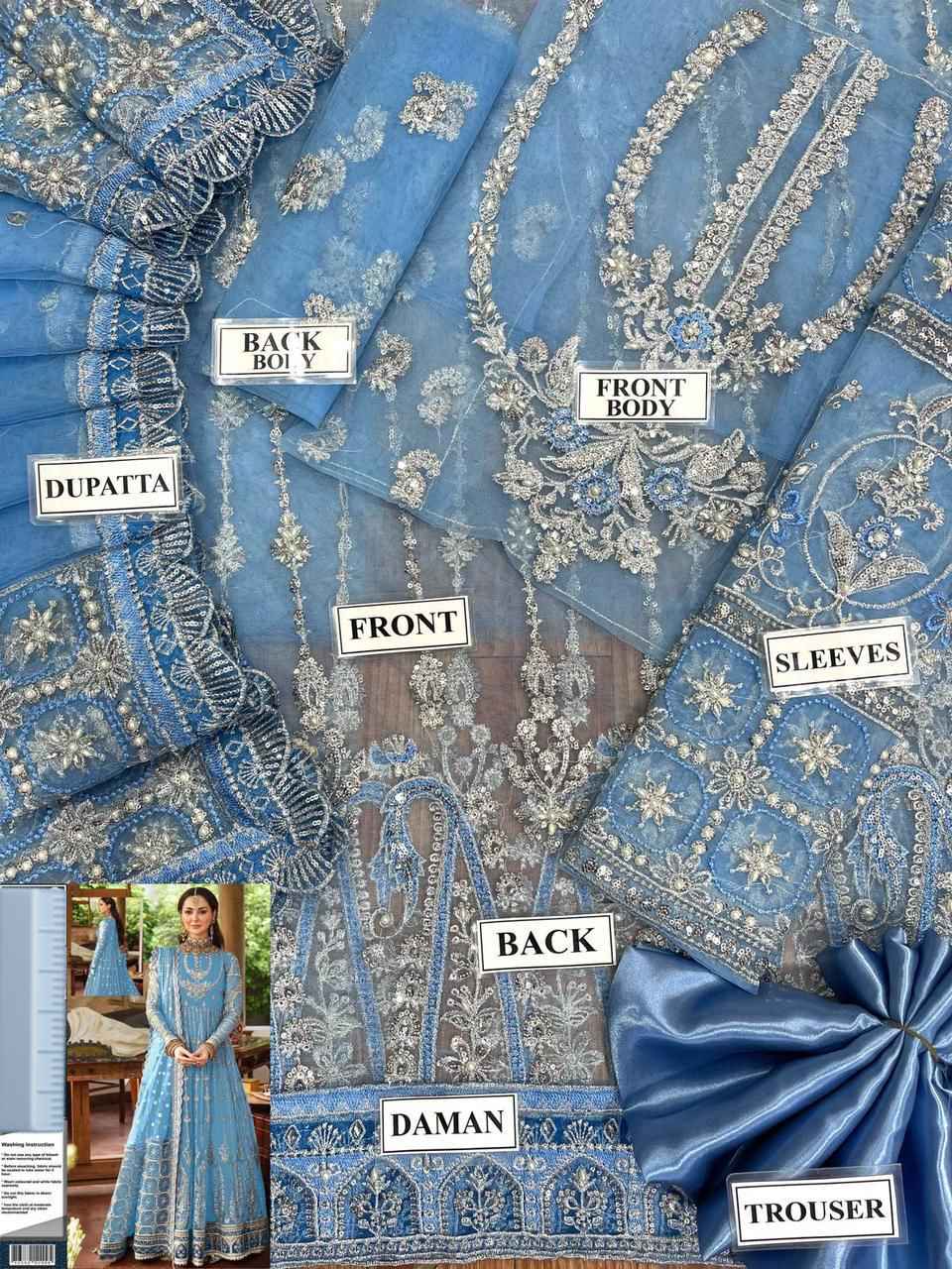 Afrozeh Fully Embroidered Mexi Unstiched