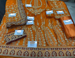 Afrozeh Fully Embroidered Mexi Unstiched