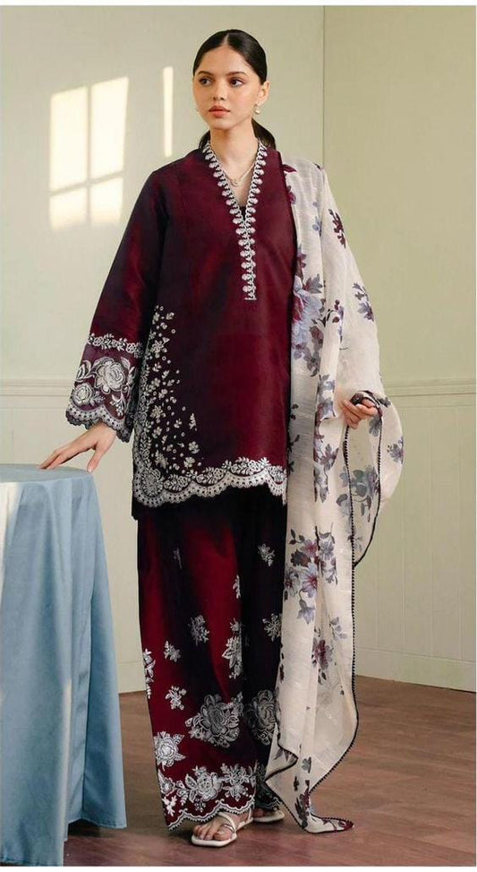 COCO EMB LAWN 3PC UNSTICHED