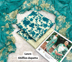 ZAINAB CHITTANI LAWN 3PC UNSTICTHED