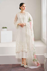 Heavy Embroidered Organza Dress with Satin Silk Trouser and Dupatta