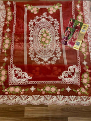 Crimson Chikankari Lawn & Organza Embroidered Suit