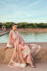 Crimson Heavy Embroidered Lawn Suit with Embroidered Dupatta