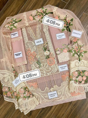 Crimson Heavy Embroidered Lawn Suit with Embroidered Dupatta