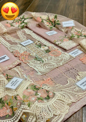 Crimson Heavy Embroidered Lawn Suit with Embroidered Dupatta