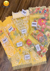 Crimson Embroidered Chickenkari Suit with Organza Dupatta