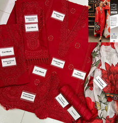 MUSHQ Embroidered Lawn Collection by Alnisa with Silk Dupatta