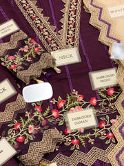 Adan Libas Scifflie Lawn Suit with Heavy Embroidery