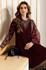Jazmin Luxury Velvet Suit with Embroidered Organza Dupatta