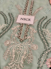 Maria B Couture Collection: Heavy Embroidered Chiffon with Spangle Work