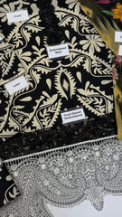 3-Piece Unstitched Suit: Digital Printed Cambric with Chiffon Dupatta