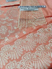 Zara Shah Jahan Luxury 4160: Double-Head Embroidered Lawn with Cotton-Net Dupatta