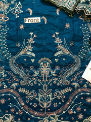 Hania's Eid Edit – Luxe Embroidered Lawn Ensemble by Qalamkar