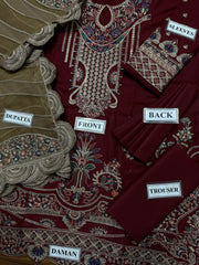 JAZMIN | Premium Replica Edition – Unstitched 2PC Lawn Cotton Suit