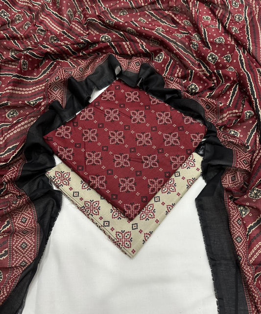 BIN SAEED | Premium Unstitched 3-Piece Lawn Suit (Article 1)