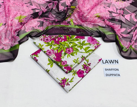 Digital Printed Lawn 3-Piece Suit (Article 2)