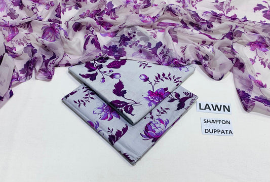 Digital Printed Lawn 3-Piece Suit (Article 5)