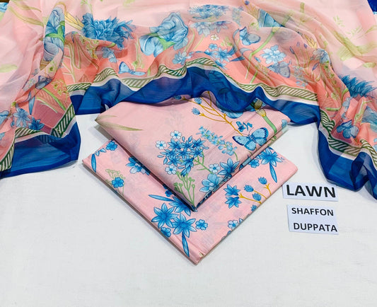 Digital Printed Lawn 3-Piece Suit (Article 8)