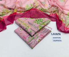 Digital Printed Lawn 3-Piece Suit (Article 9)
