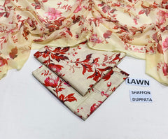 Digital Printed Lawn 3-Piece Suit (Article 10)