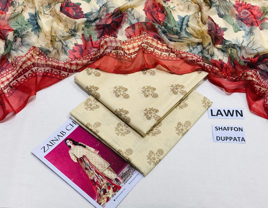 Digital Printed Lawn 3-Piece Suit (Article 11)