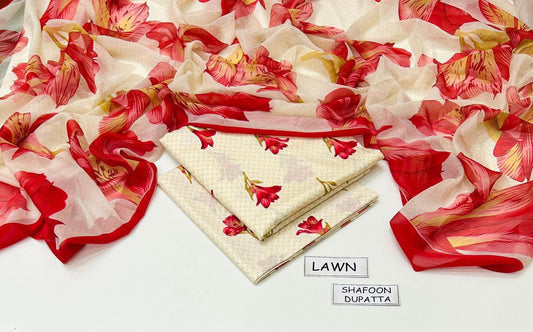 Digital Printed Lawn 3-Piece Suit (Article 12)