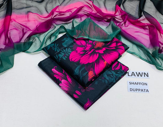 Digital Printed Lawn 3-Piece Suit (Article 15)