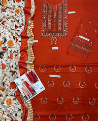 Winter Collection – Urge Dhanak Marina Embroidered 3-Piece Suit